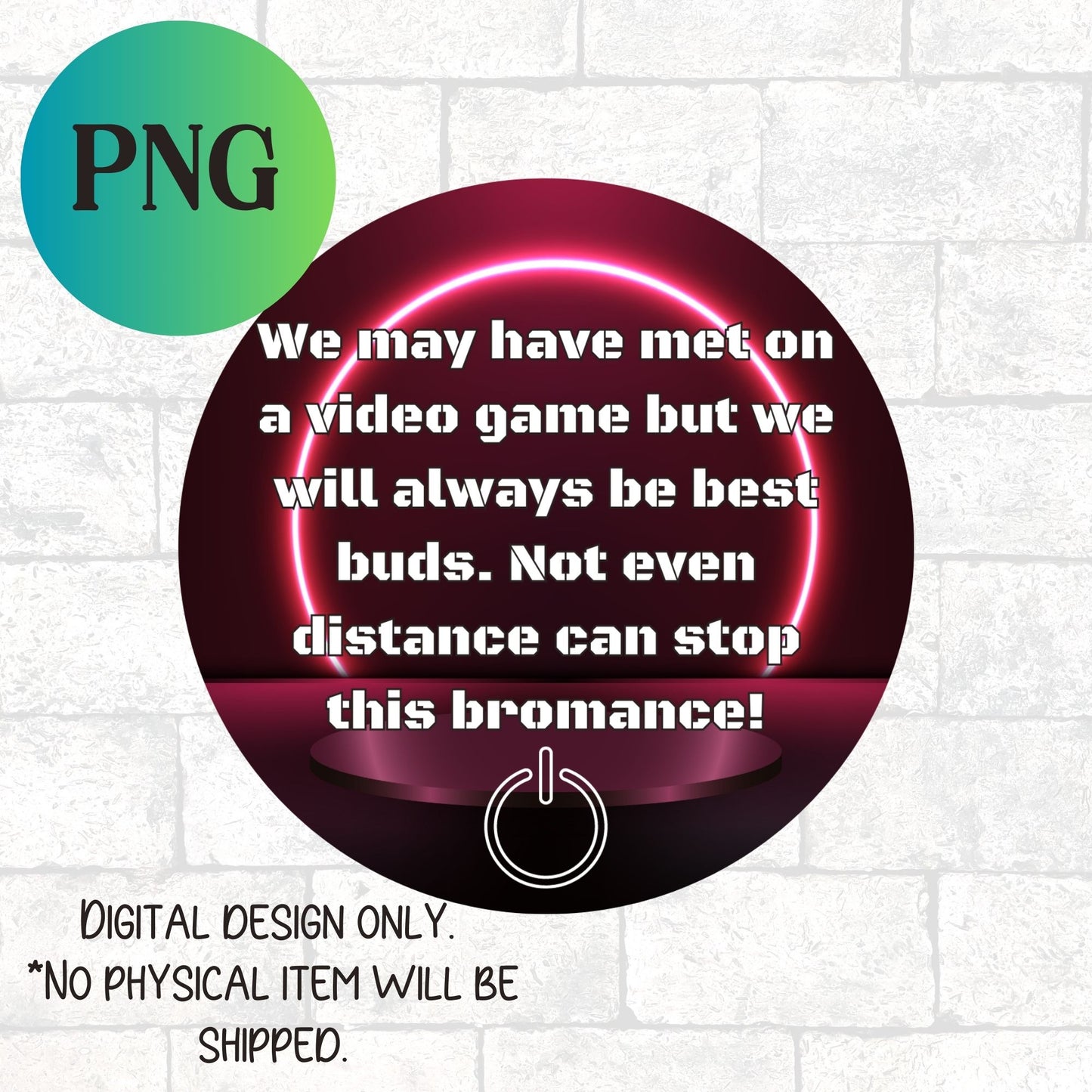 Gamer friends Christmas Ornament - Digital Sublimation Design
