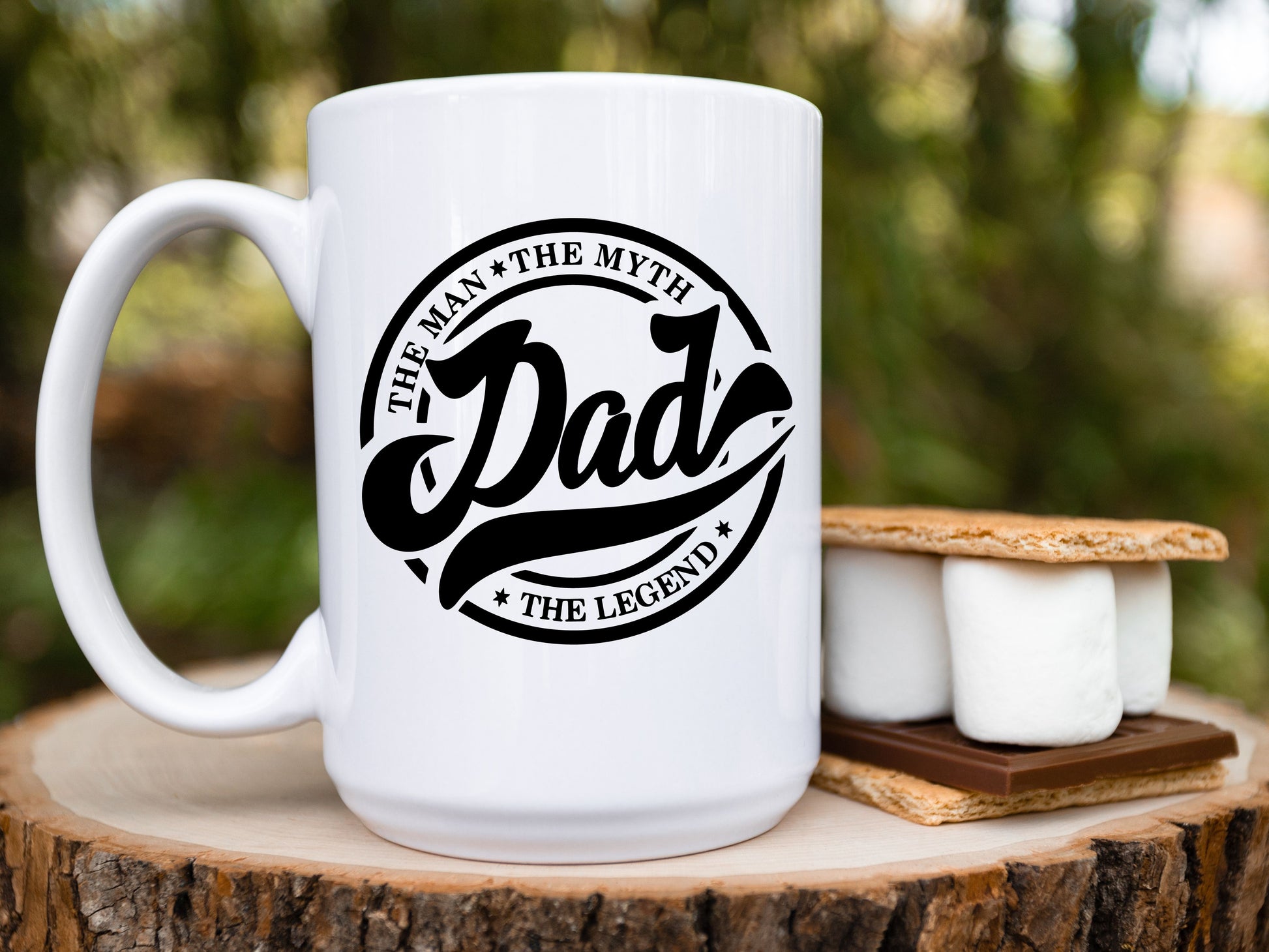 Dad The man, The myth, The legend coffee mug - Designs by Tangsley