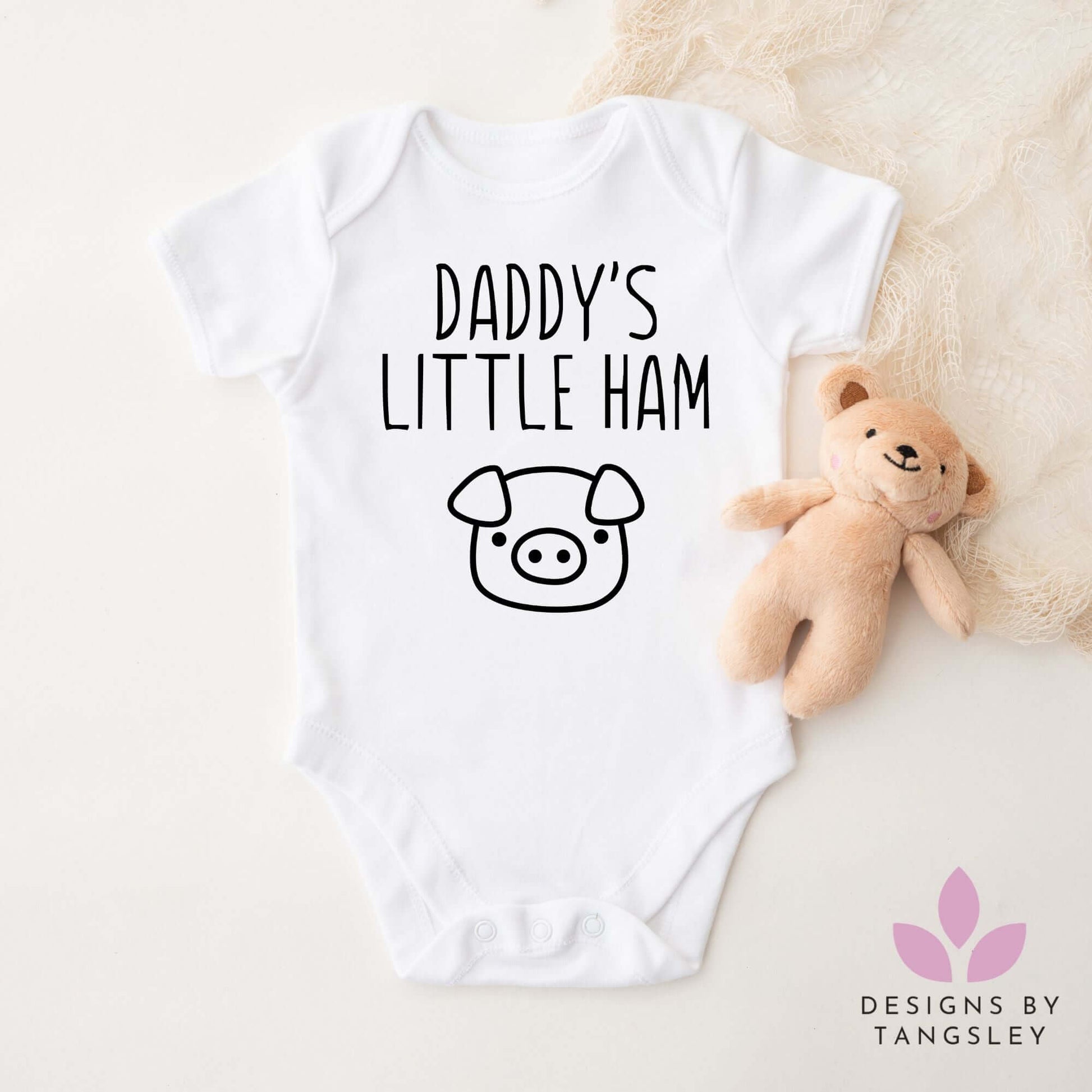 Daddy’s Little Ham Baby Bodysuit – Funny Handmade Baby Gift