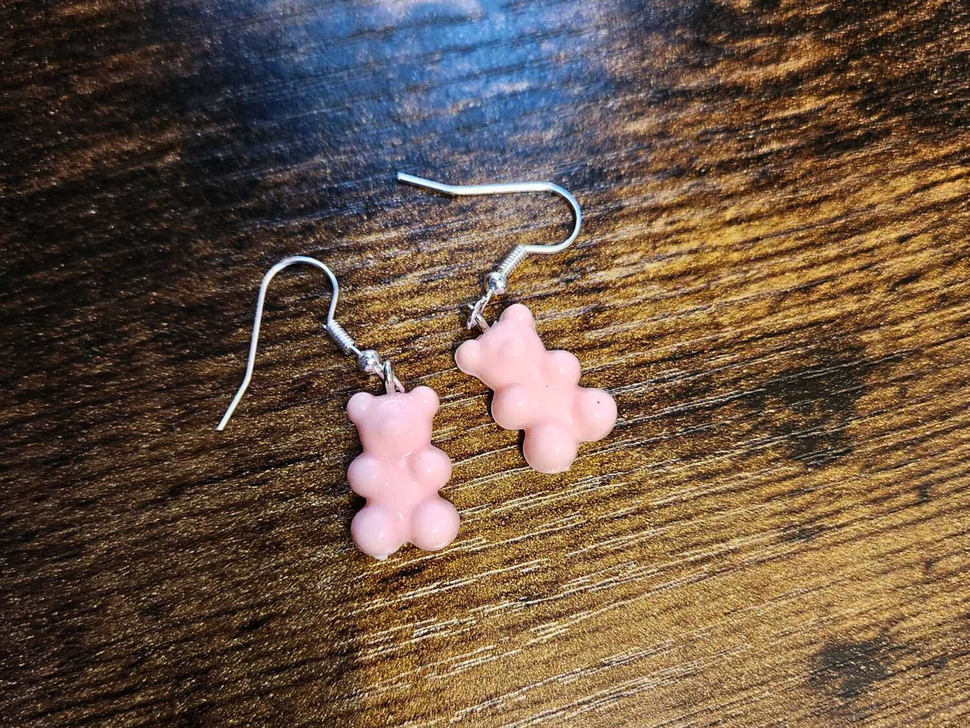 Pink gummy bear earrings - Designs by Tangsley