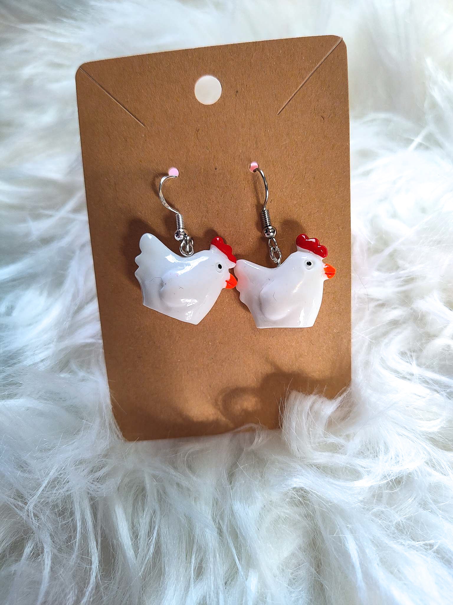 Chicken earrings - Designs by Tangsley