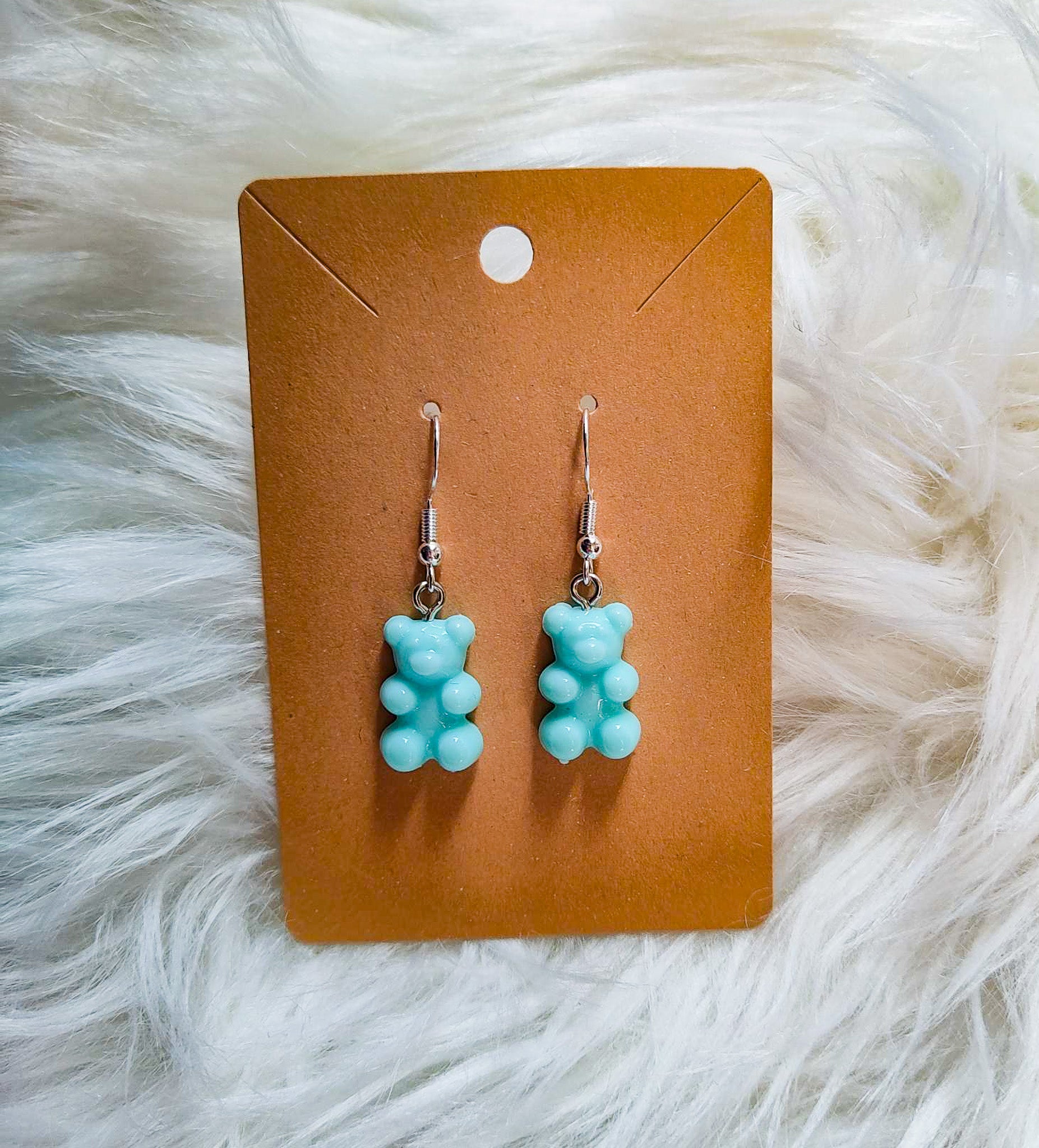Baby blue gummy bear earrings - Designs by Tangsley