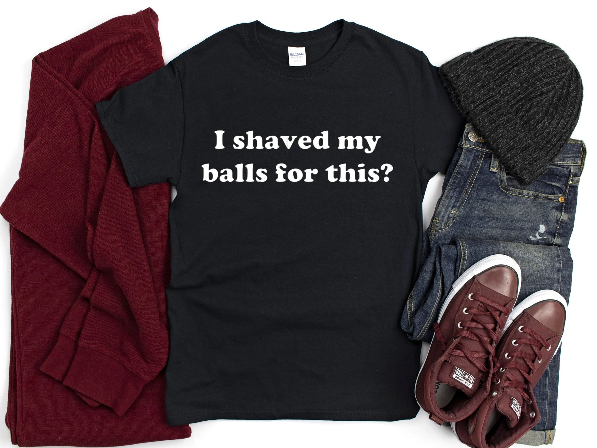 I shaved my balls for this? unisex t-shirt - Designs by Tangsley