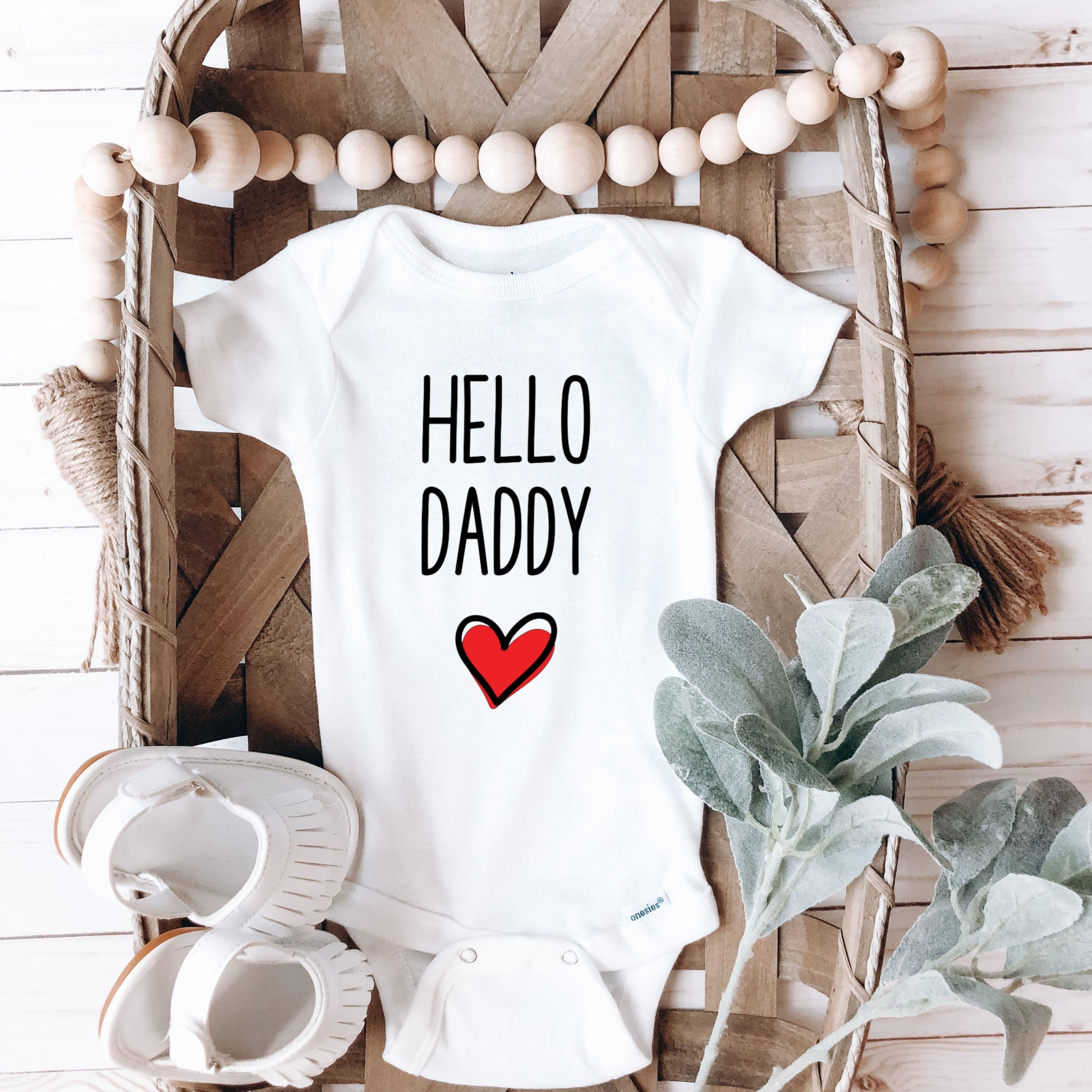 Hello Daddy bodysuit - Designs by Tangsley
