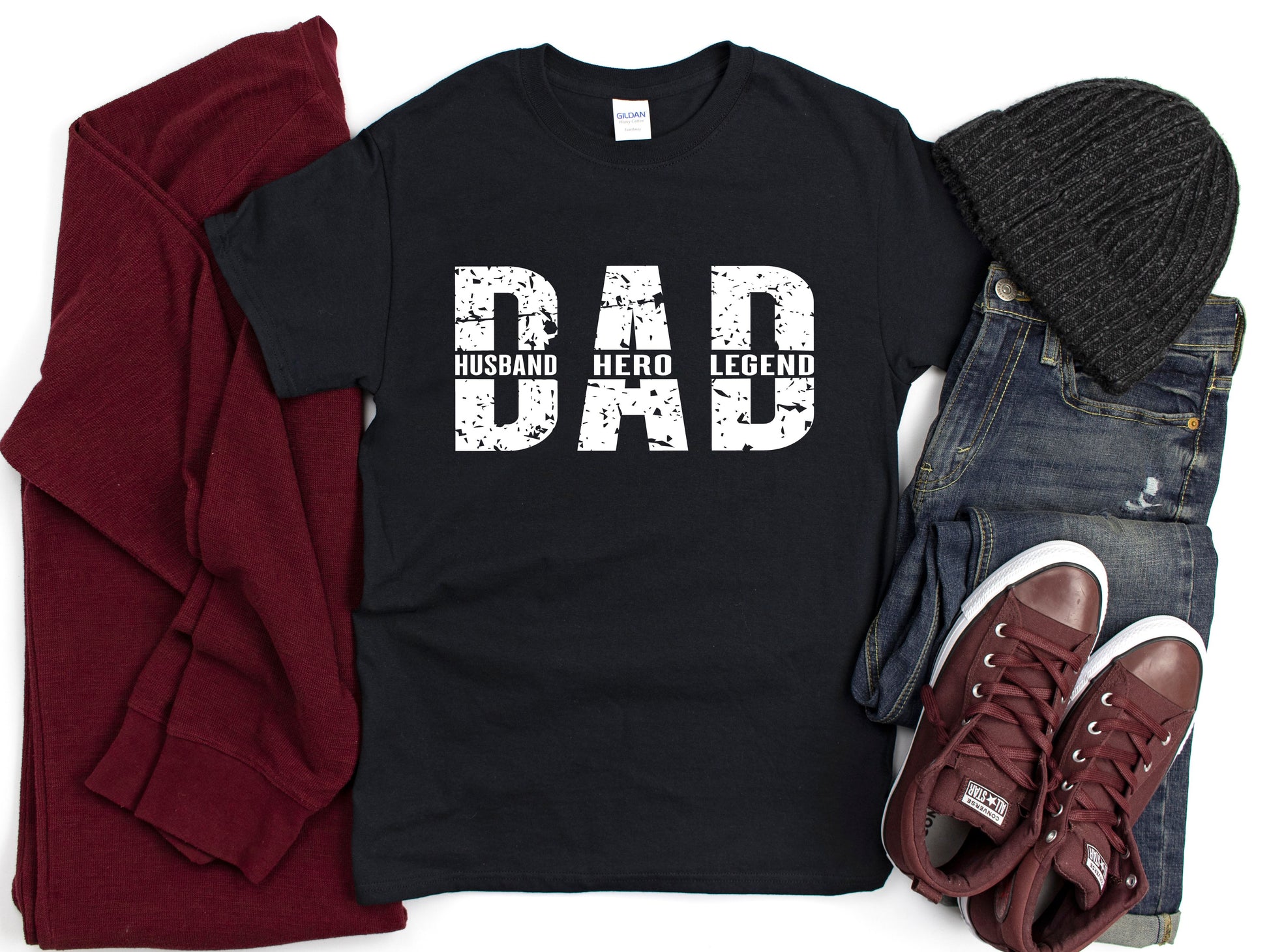DAD husband hero legend unisex t-shirt - Designs by Tangsley