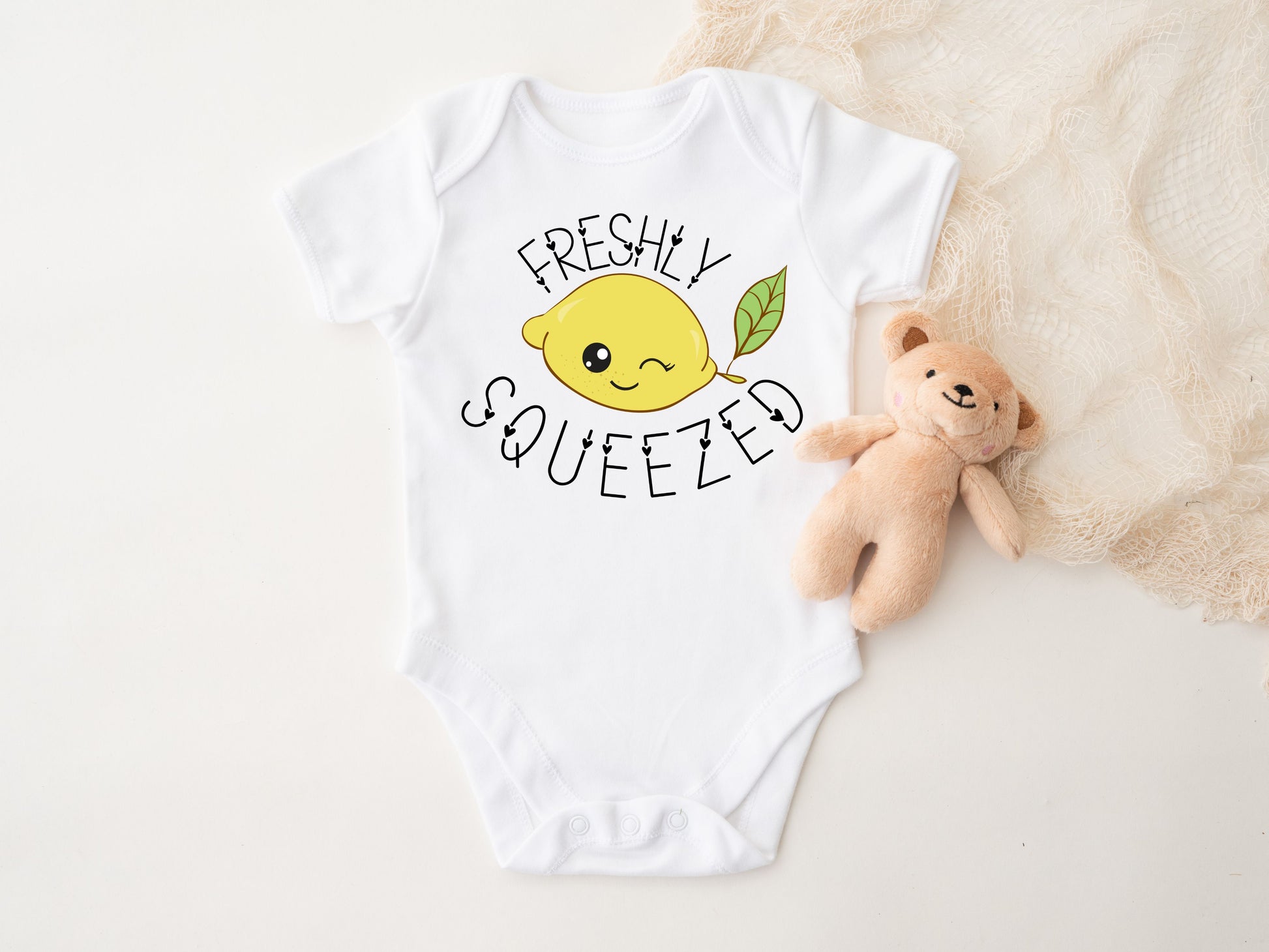 Freshly Squeezed bodysuit for babies - Designs by Tangsley