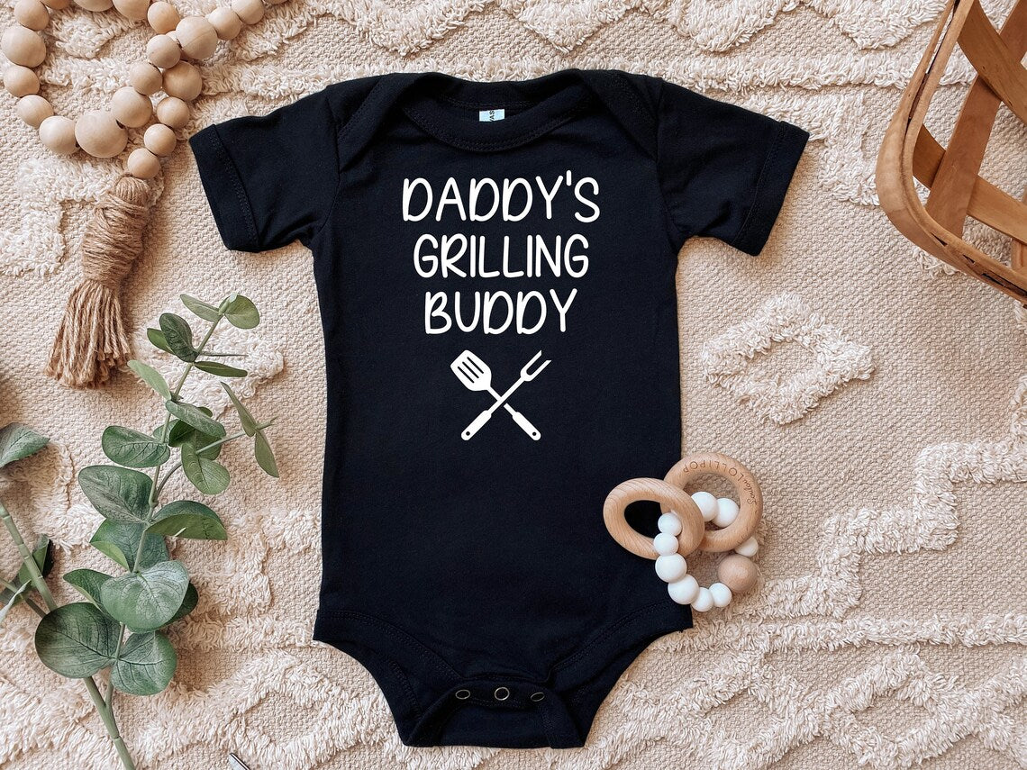 Daddy's grilling buddy bodysuit - Designs by Tangsley