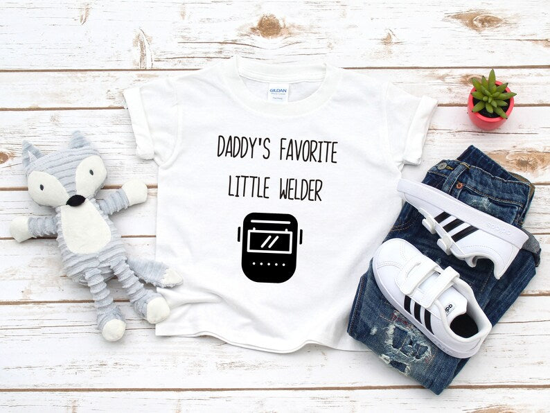 Daddy's favorite little welder kid t-shirt - Designs by Tangsley
