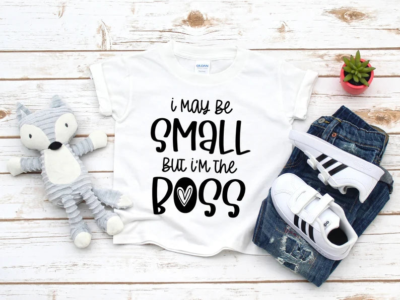 I may be small but I'm the boss kids t-shirt - Designs by Tangsley