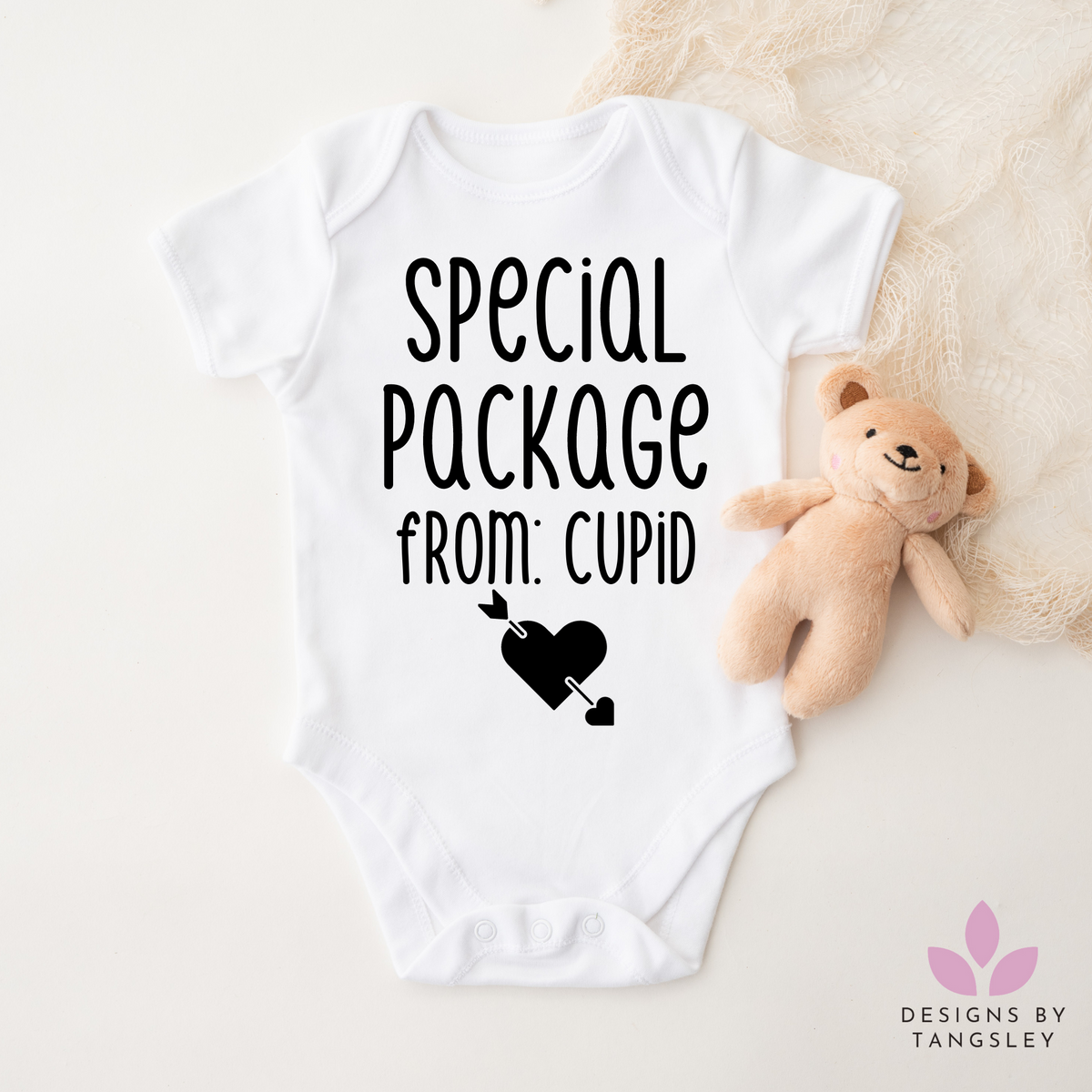 Special delivery from Cupid bodysuit for babies - Designs by Tangsley