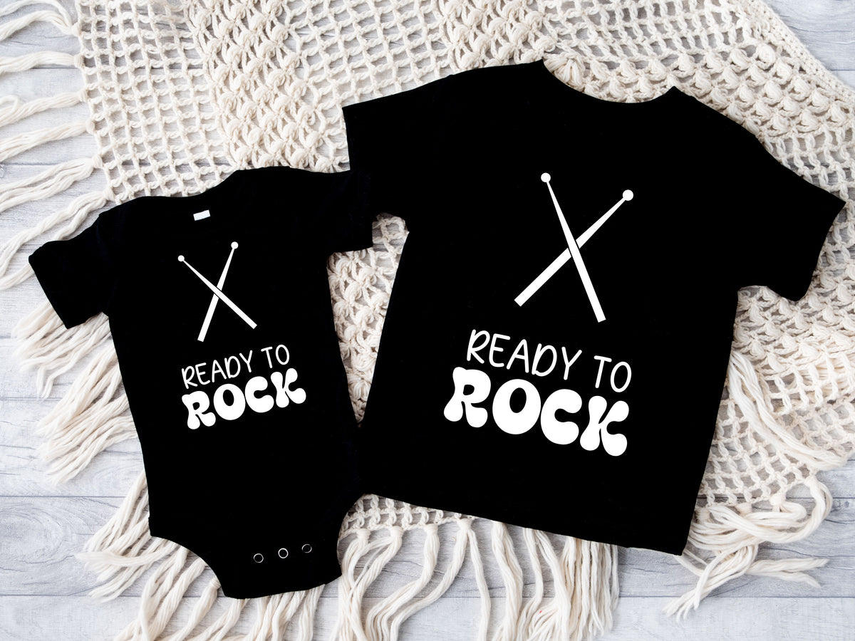 Ready to rock t-shirts and bodysuits - Designs by Tangsley