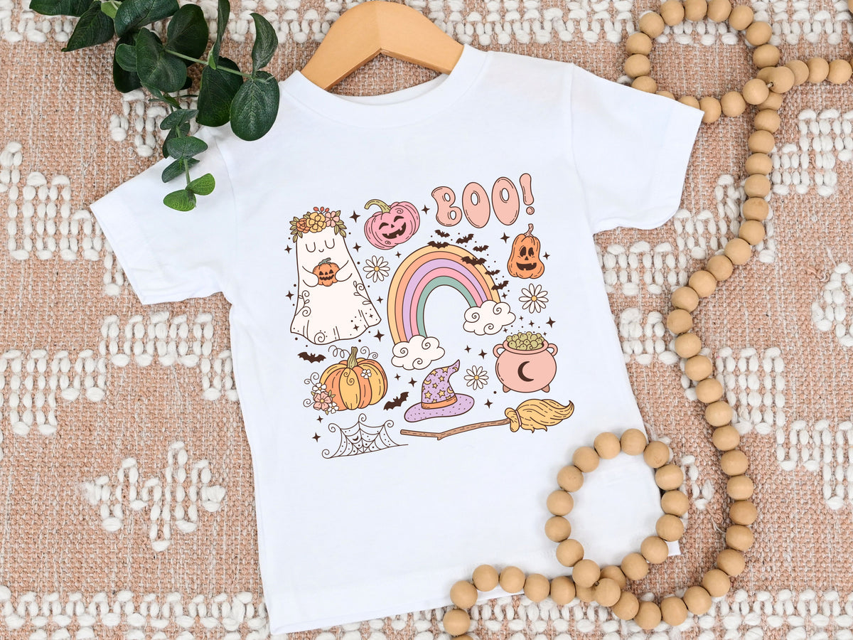 Pink pastel Halloween t-shirt for kids - Designs by Tangsley