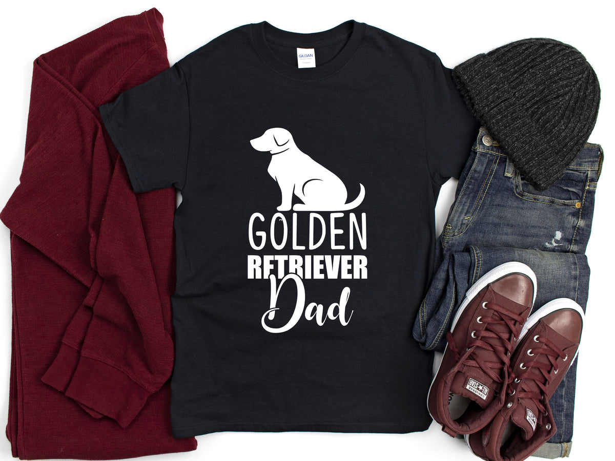 Golden Retriever Dad T-shirt - Designs by Tangsley
