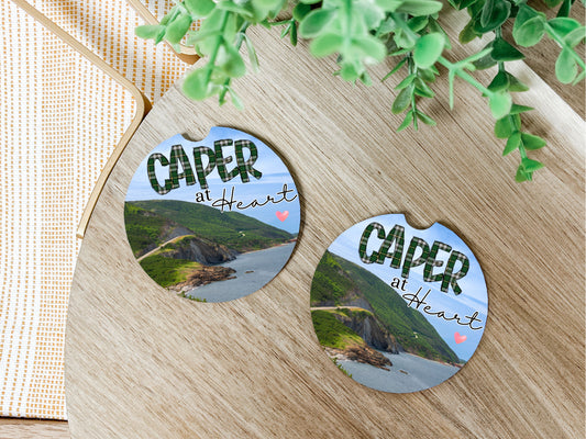 Caper at Heart - Neoprene Car Coasters