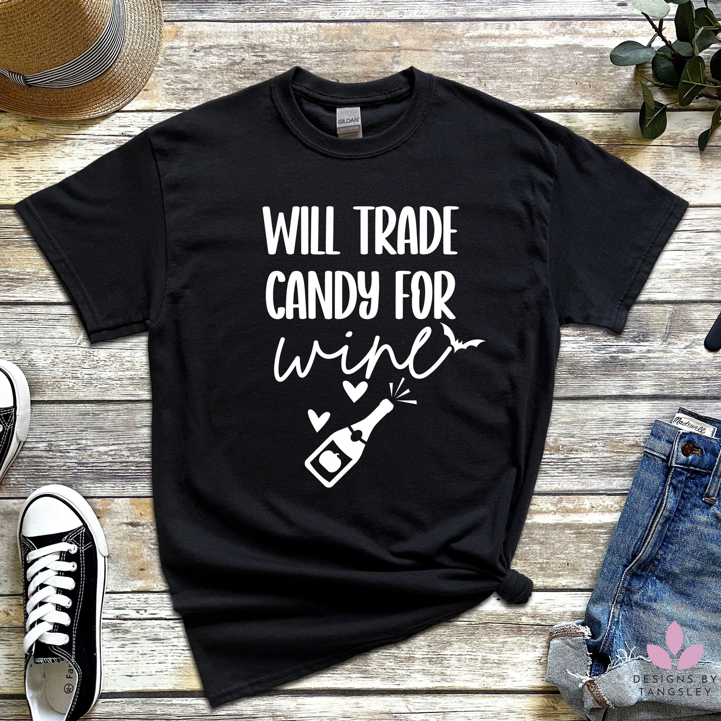 Will Trade Candy For Wine - Halloween Unisex T-shirt