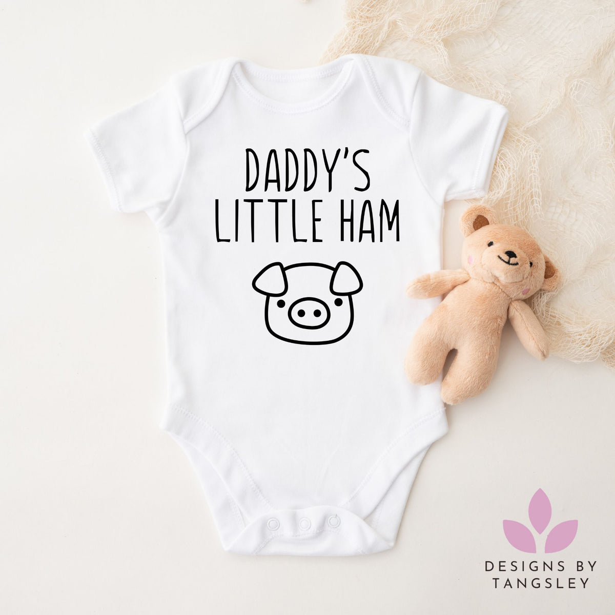 Daddy’s Little Ham Baby Bodysuit – Funny Handmade Baby Gift