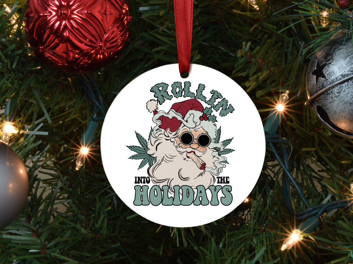 Rollin' into the holidays Christmas Ornament - Designs by Tangsley