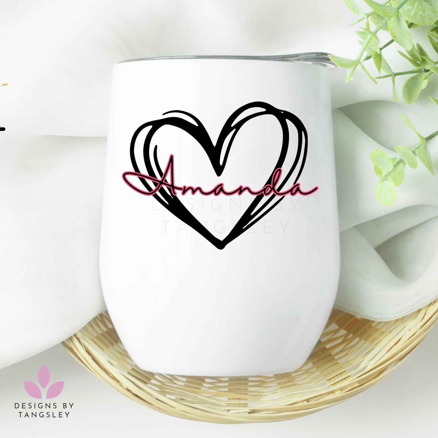 Personalized Valentine's Day 12oz Wine Tumbler