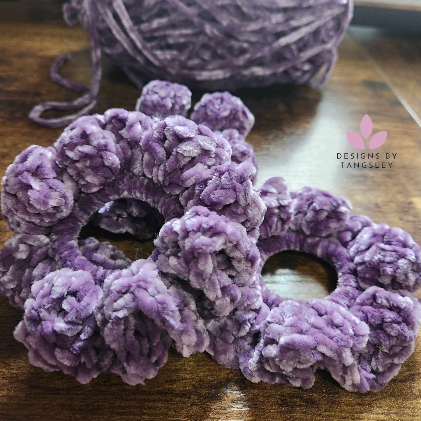 Purple Velvet Scrunchy