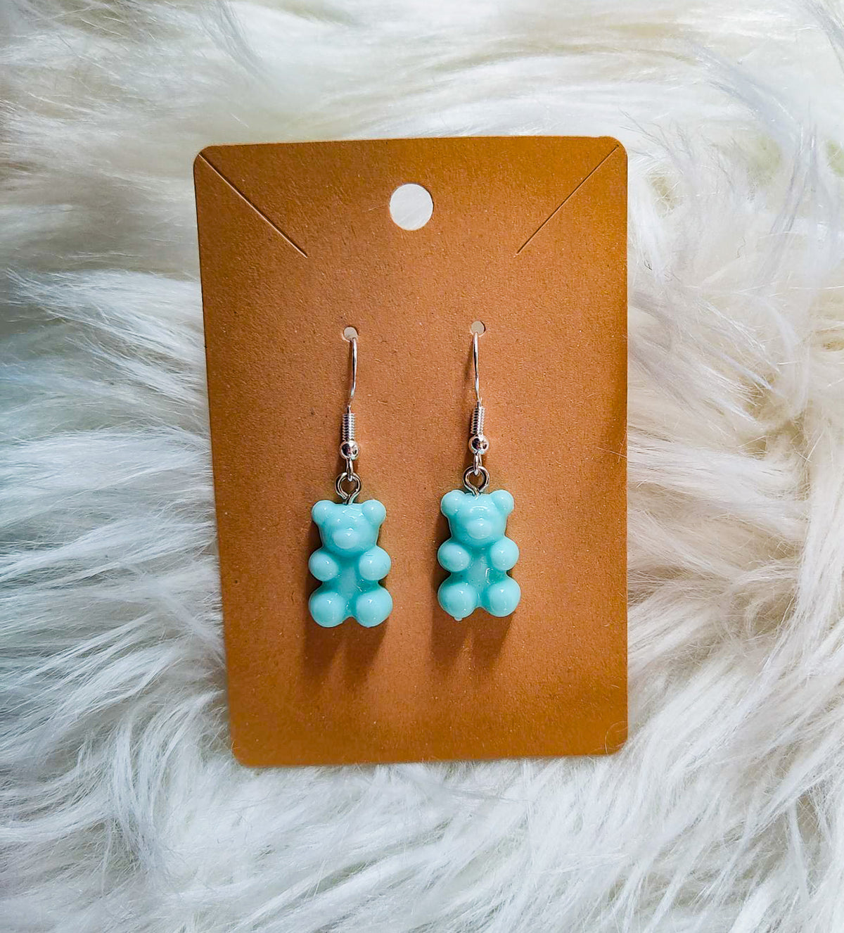 Baby blue gummy bear earrings - Designs by Tangsley