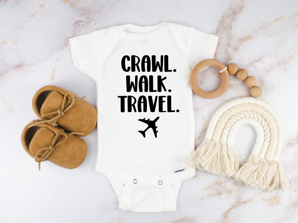 Crawl walk travel bodysuit - Designs by Tangsley