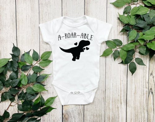 A-roar-able bodysuit with dinosaur - Designs by Tangsley