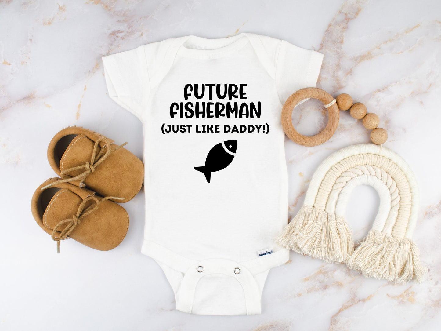 Future fisherman (just like daddy!) bodysuit for babies