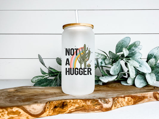 Not a hugger frosted glass beer can tumbler