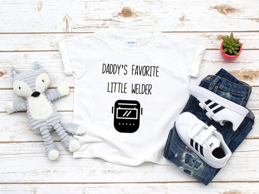 Daddy's favorite little welder kid t-shirt