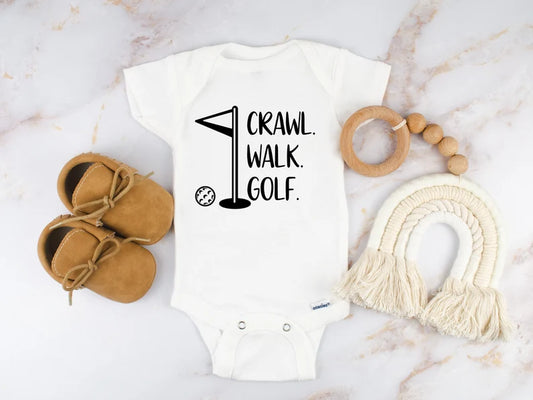 Crawl Walk Golf bodysuit