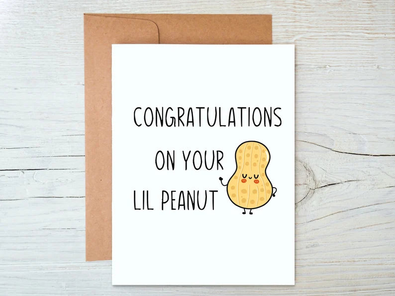 Congratulations on your little peanut card - Designs by Tangsley