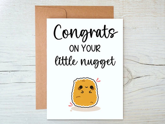 Congratulations on your little nugget card